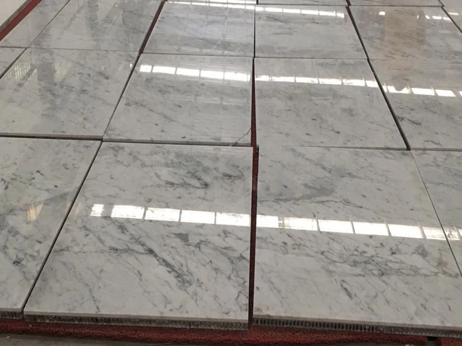 product-900-675 Statuario White Marble Laminated Honeycomb Panel