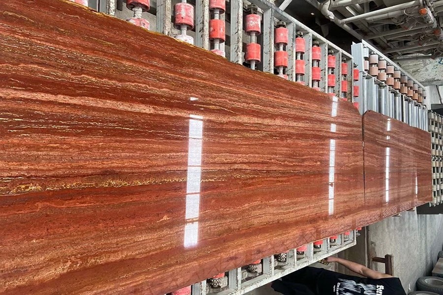 Red Travertine Marble Slab 02 Red Travertine Marble Slab 02