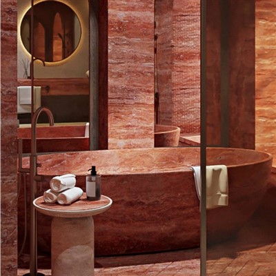 Đá cẩm thạch Travertine đỏ